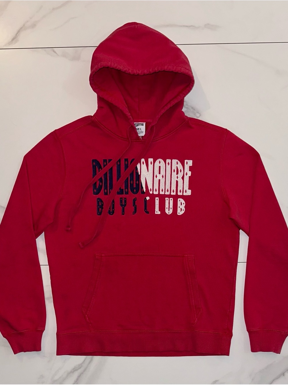Billionaire Boys Club Embroidered Logo Hoodie Red Size Large